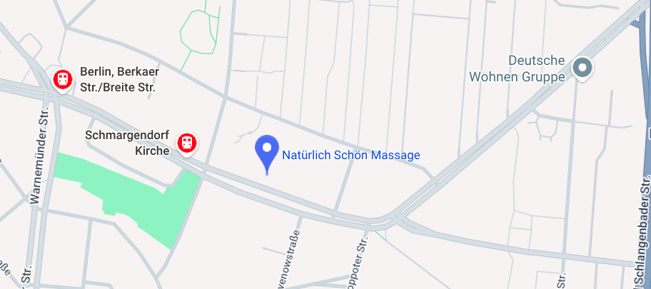 Kartenausschnitt: Anfahrt zur Massagepraxis Natürlich Schön, Breite Str. 8, 14199 Berlin